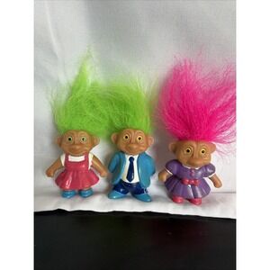 Troll‎ Doll 3pc Lot 90's Vintage Neon Hair Soma Retro Toys